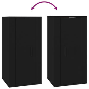 Schwarzer TV-Wandschrank 40x34,5x80 cm
