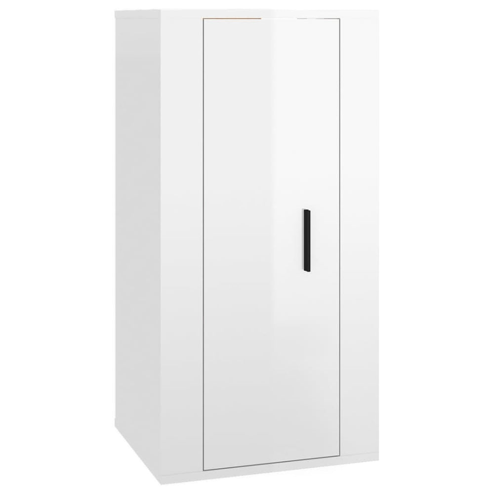 Hochglanz TV-Wandschrank Weiß 40x34,5x80 cm