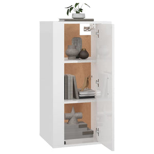 Hochglanz TV-Wandschrank Weiß 40x34,5x80 cm