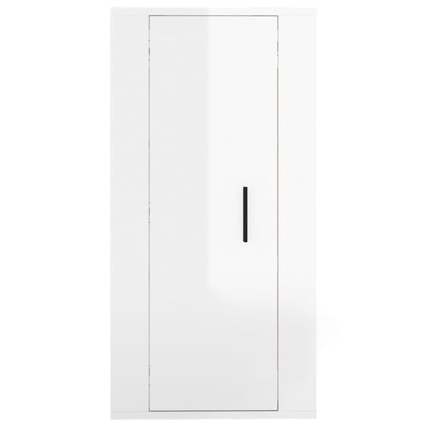 Hochglanz TV-Wandschrank Weiß 40x34,5x80 cm