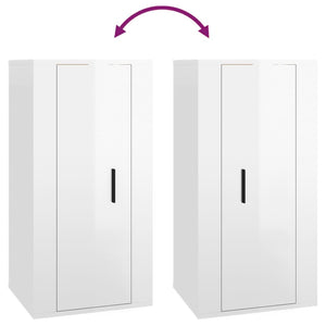 Hochglanz TV-Wandschrank Weiß 40x34,5x80 cm