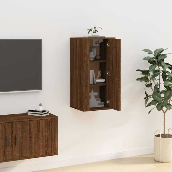TV-Wandschrank Braun Eichen-Optik 40x80 cm