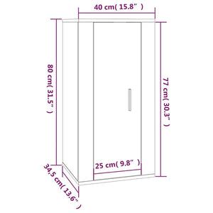 TV-Wandschrank Braun Eichen-Optik 40x80 cm