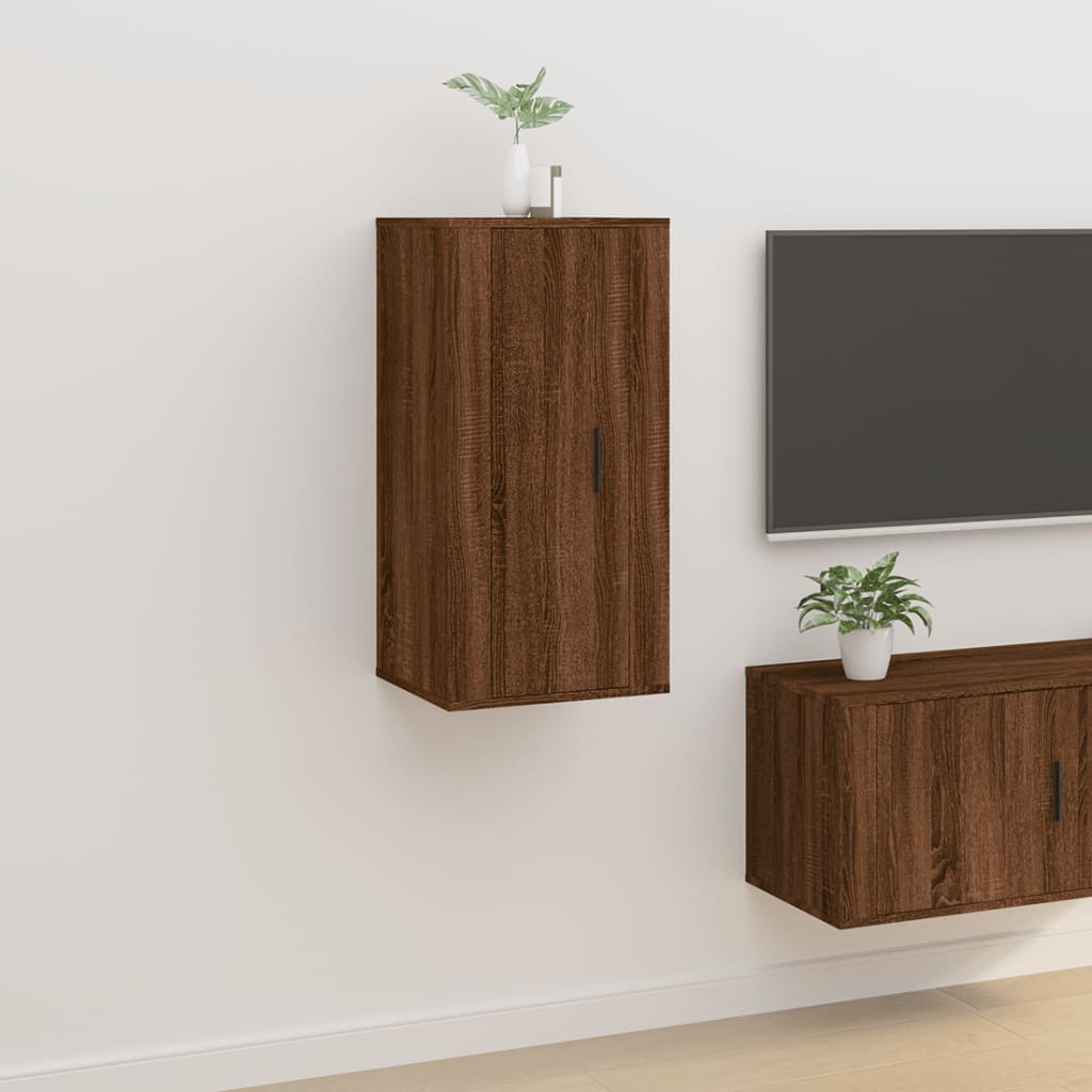 TV-Wandschrank Braun Eichen-Optik 40x80 cm