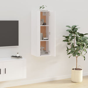 Weiße TV-Wandkonsole 40x34,5x100 cm