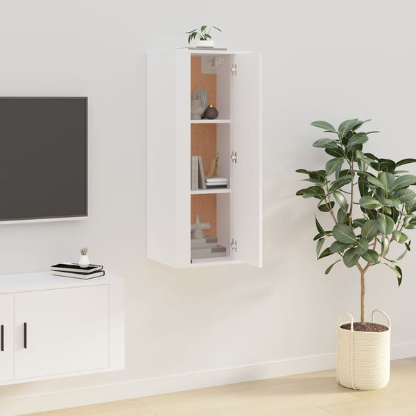Weiße TV-Wandkonsole 40x34,5x100 cm