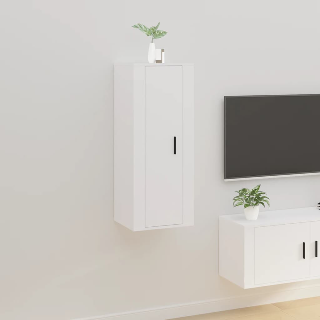 Weiße TV-Wandkonsole 40x34,5x100 cm