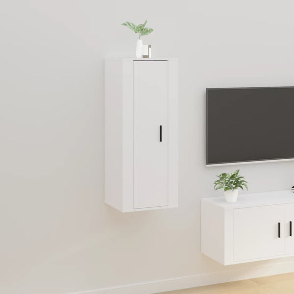 Weiße TV-Wandkonsole 40x34,5x100 cm