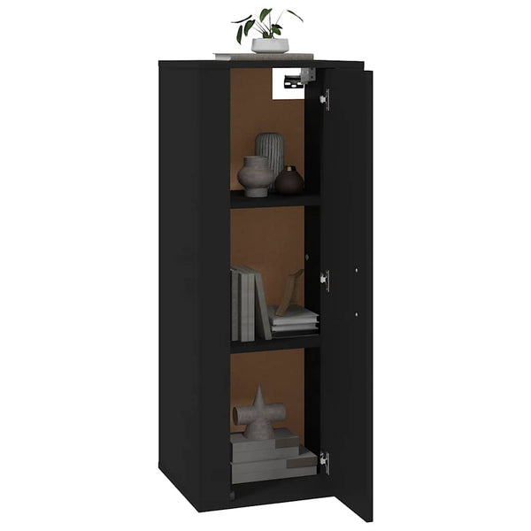 Schwarzer TV-Wandschrank 40x34,5x100 cm