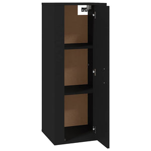 Schwarzer TV-Wandschrank 40x34,5x100 cm