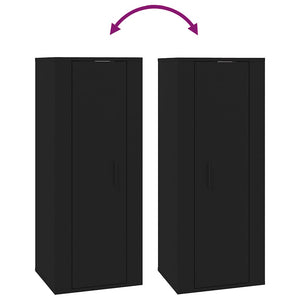 Schwarzer TV-Wandschrank 40x34,5x100 cm