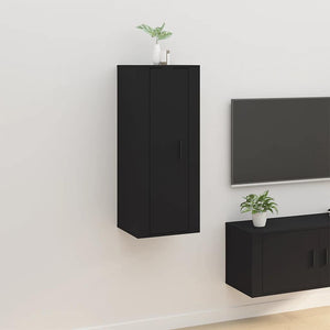 Schwarzer TV-Wandschrank 40x34,5x100 cm