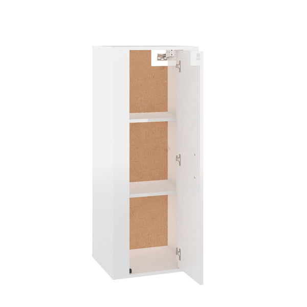 TV-Wandschrank, Hochglanz Weiß, 40x100 cm