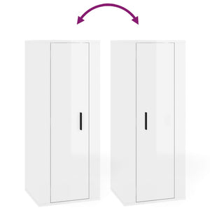 TV-Wandschrank, Hochglanz Weiß, 40x100 cm