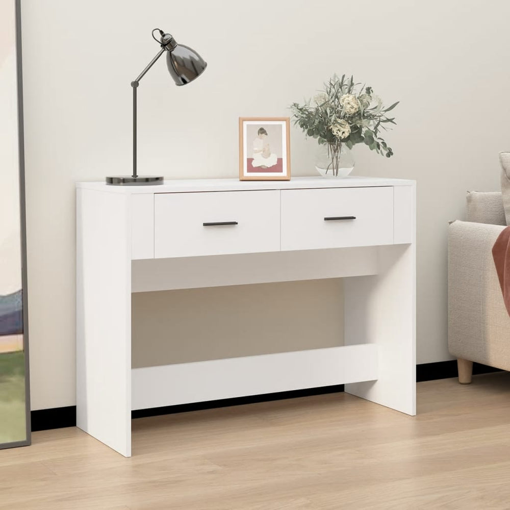 vidaXL Console Blanc 100x39x75 cm Bois d'ingénierie