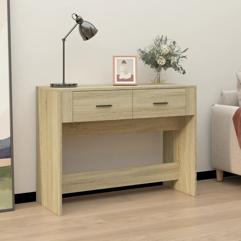 vidaXL Table console chêne Sonoma 100x39x75 cm Aggloméré