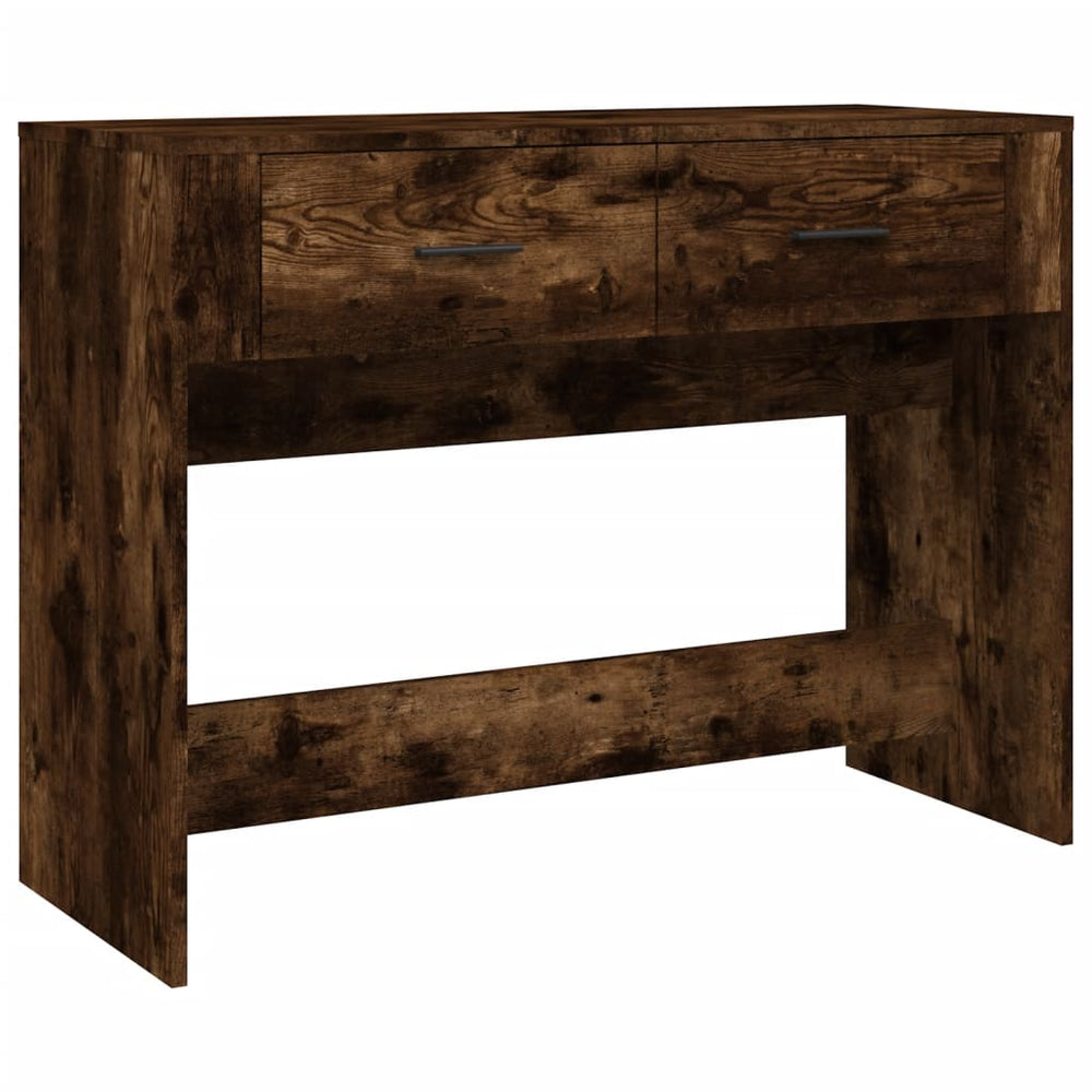 vidaXL Console en aggloméré chêne fumé 100x39x75 cm