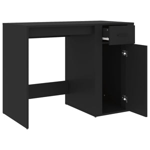 Schwarzer Schreibtisch 100x49 cm