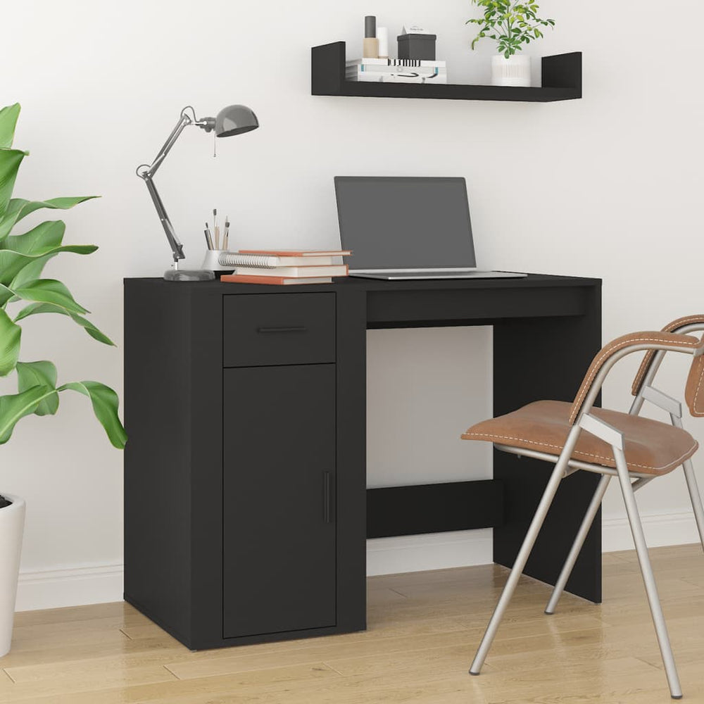 Schwarzer Schreibtisch 100x49 cm