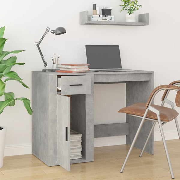 Betongrauer Schreibtisch 100 cm