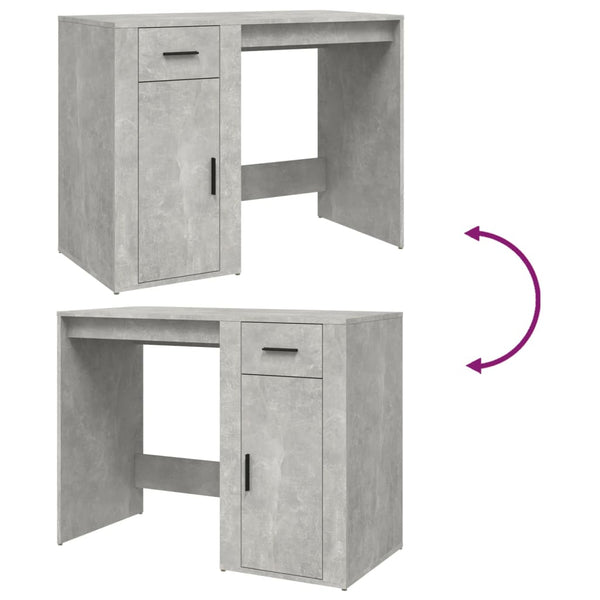 Betongrauer Schreibtisch 100 cm