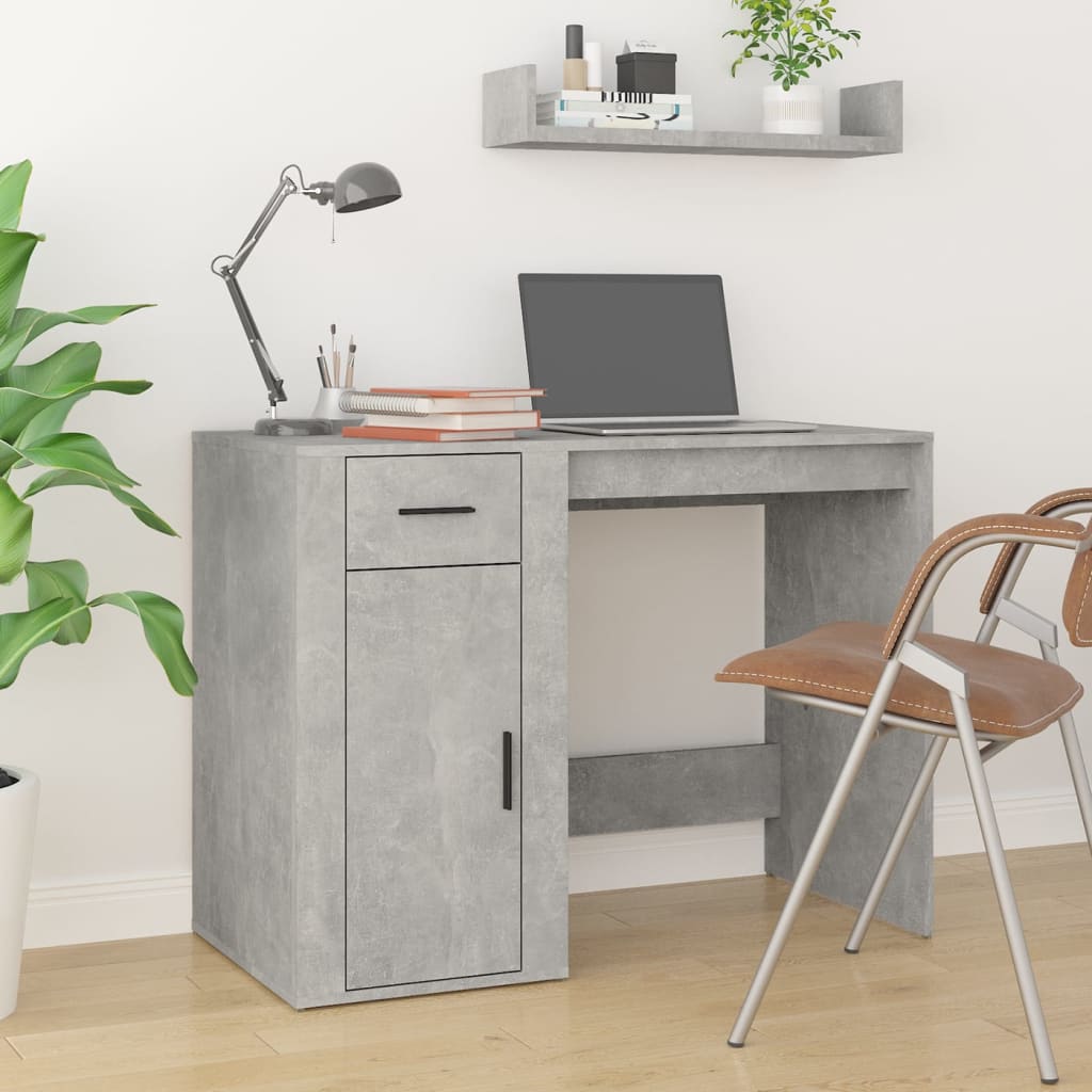 Betongrauer Schreibtisch 100 cm