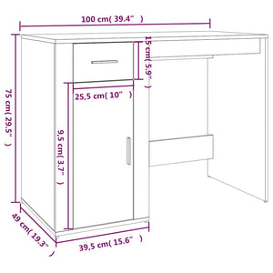 Schreibtisch Grau Sonoma 100 cm