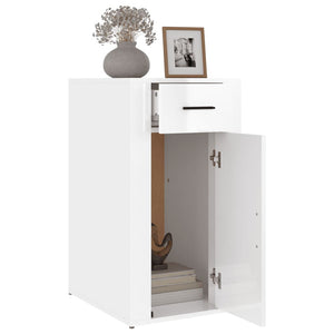 Hochglanz Büroschrank Weiß 40x49x75cm