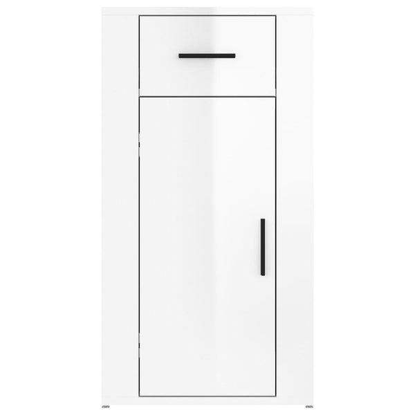 Hochglanz Büroschrank Weiß 40x49x75cm