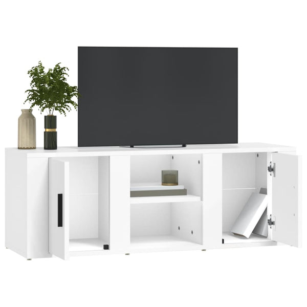 Weißer TV-Schrank Holz 100cm