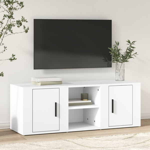 Weißer TV-Schrank Holz 100cm