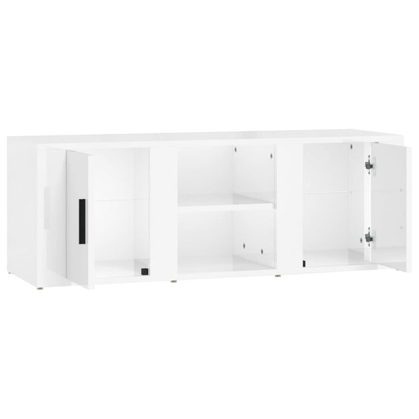 TV-Schrank Hochglanz Weiß 100 cm