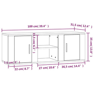 TV-Schrank Räuchereiche 100 cm