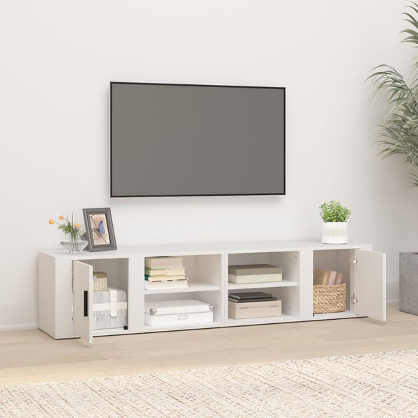 TV-Schränke Weiß Holzwerkstoff 80cm, 2er Set