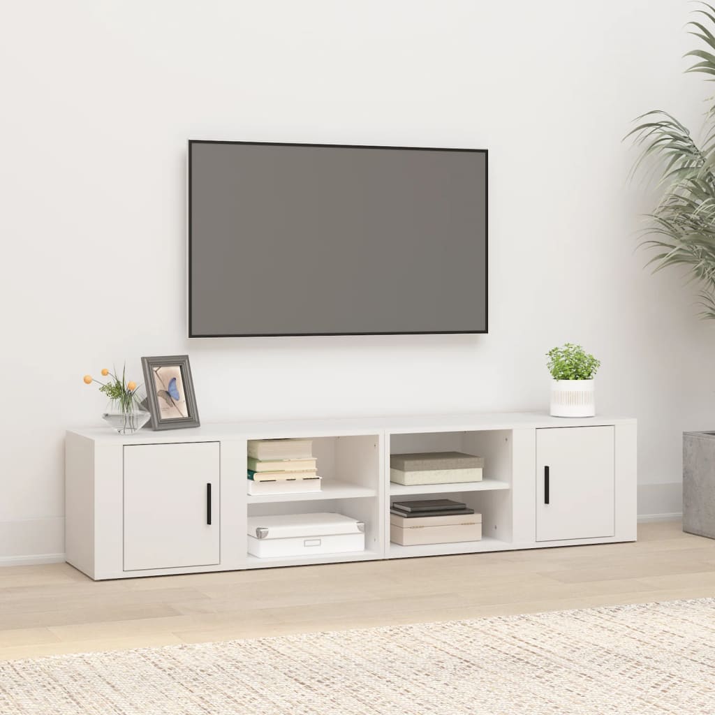 TV-Schränke Weiß Holzwerkstoff 80cm, 2er Set