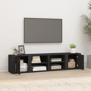 Schwarze TV-Schränke, 2er Set