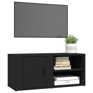Schwarze TV-Schränke, 2er Set