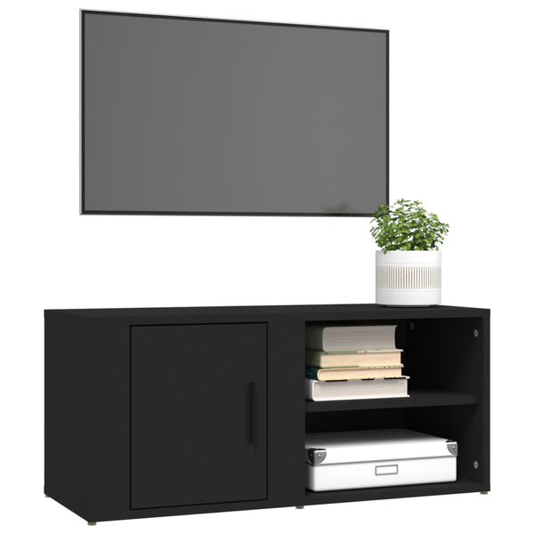 Schwarze TV-Schränke, 2er Set