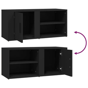 Schwarze TV-Schränke, 2er Set