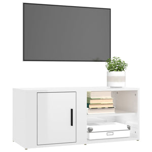 TV-Schränke Weiß Hochglanz 80 cm, 2er-Set