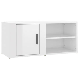 TV-Schränke Weiß Hochglanz 80 cm, 2er-Set