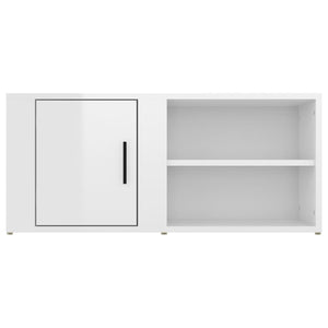TV-Schränke Weiß Hochglanz 80 cm, 2er-Set
