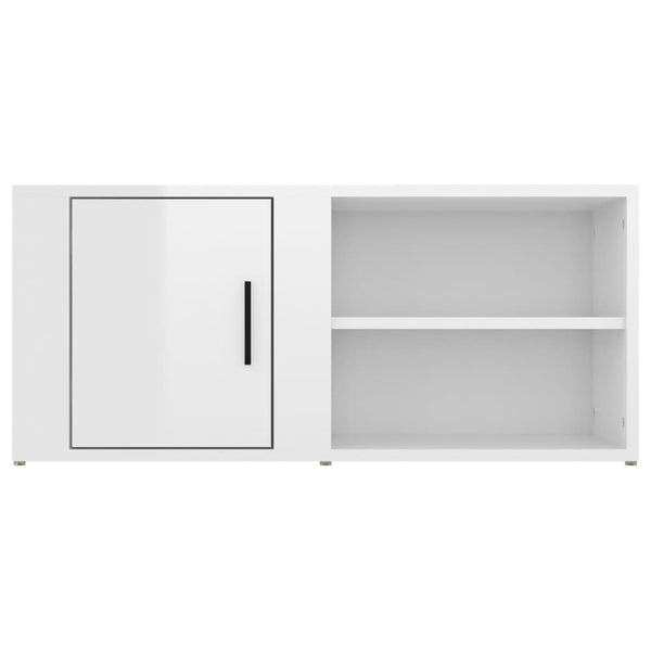 TV-Schränke Weiß Hochglanz 80 cm, 2er-Set