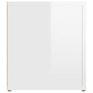 TV-Schränke Weiß Hochglanz 80 cm, 2er-Set