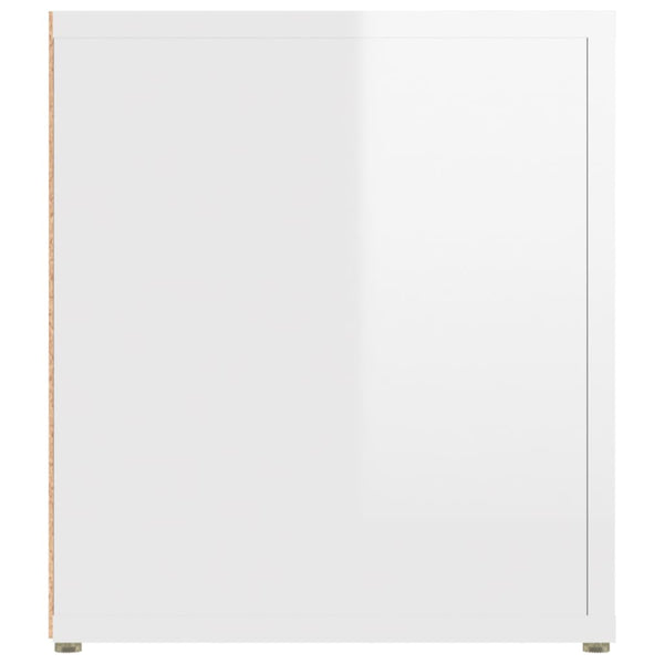 TV-Schränke Weiß Hochglanz 80 cm, 2er-Set