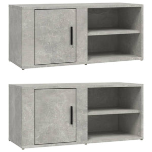 TV-Schränke Betongrau 80 cm, 2er-Set