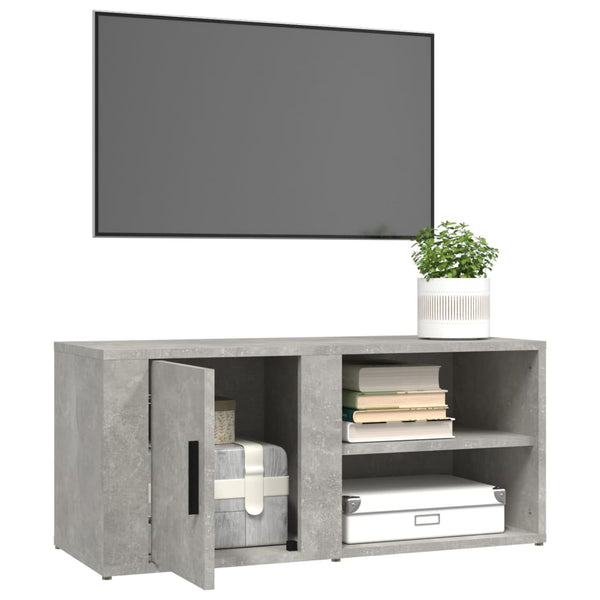 TV-Schränke Betongrau 80 cm, 2er-Set