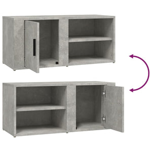 TV-Schränke Betongrau 80 cm, 2er-Set