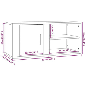 TV-Schrank Grau Sonoma 80 cm