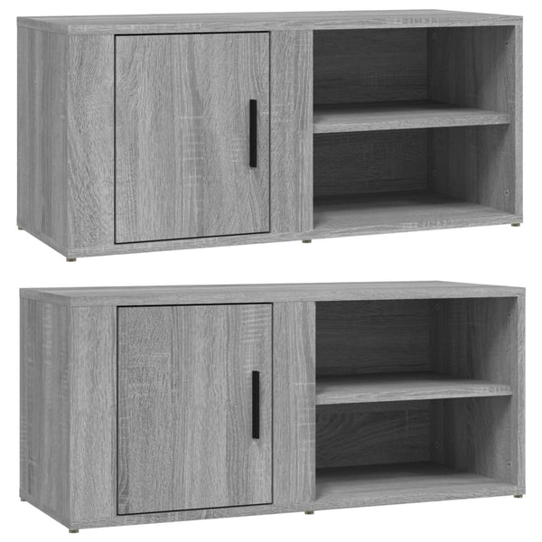 TV-Schränke Grau Sonoma 80 cm, 2er-Set